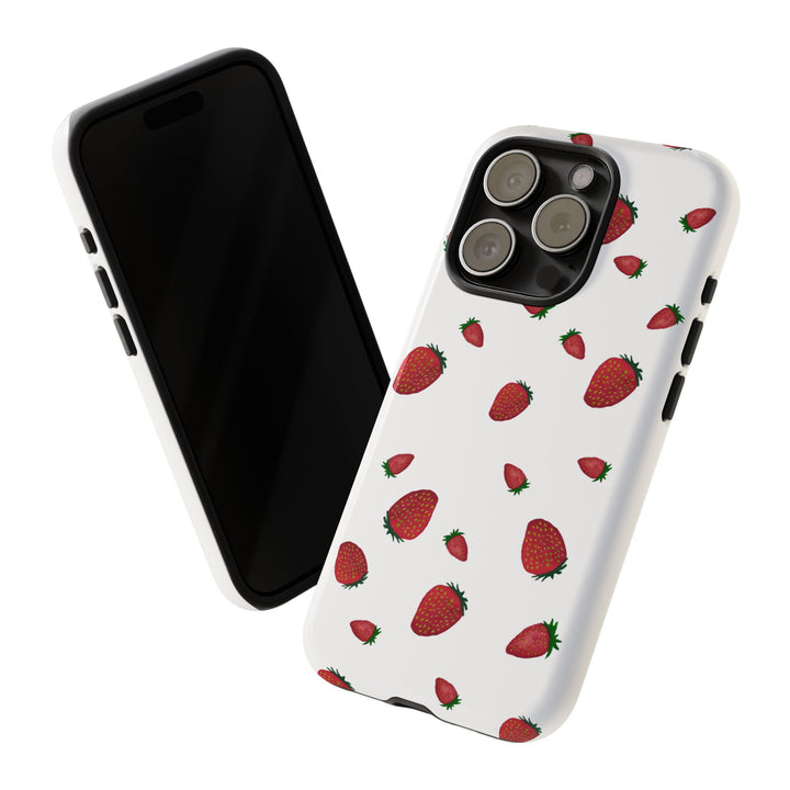 Strawberry Phone Case - Tough Cases, Cute Phone Cover, Berry Aesthetic, Gifts for Fruit Lovers, Summer Accessories - bzbuzzbee