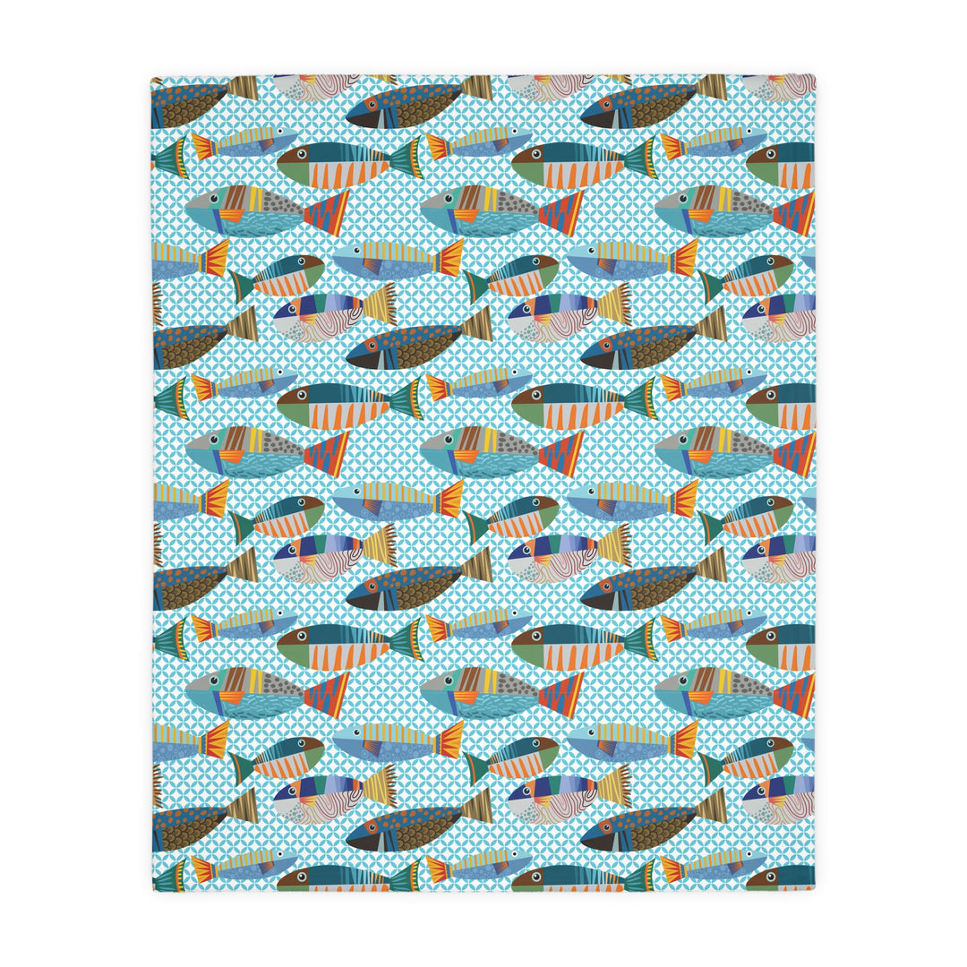 Colorful Fish Microfiber Blanket - bzbuzzbee