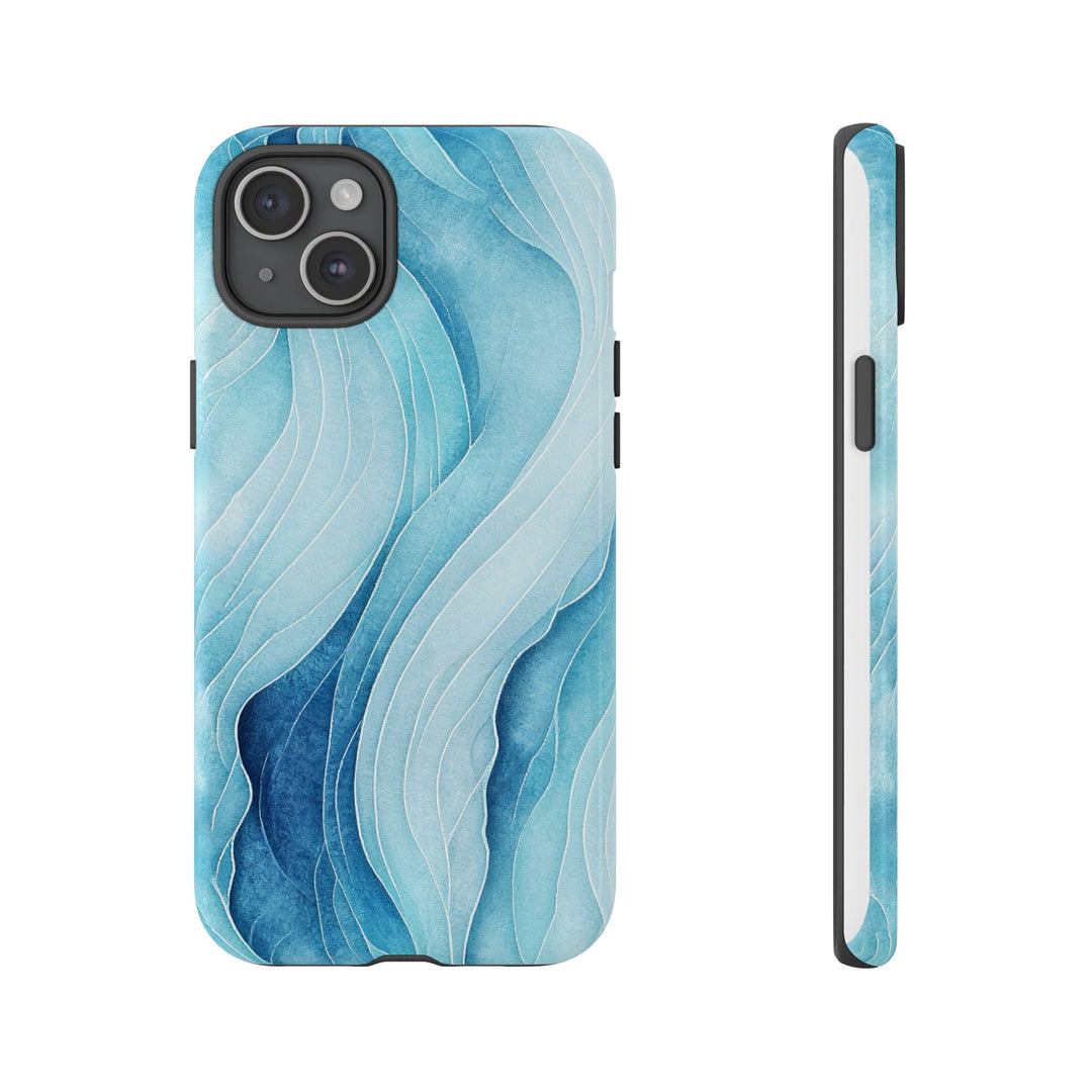 Abstract Waves Phone Case, Artistic Phone Cover, Ocean Vibe Case, Gift for Tech Lovers, Unique Mobile Accessories - bzbuzzbee