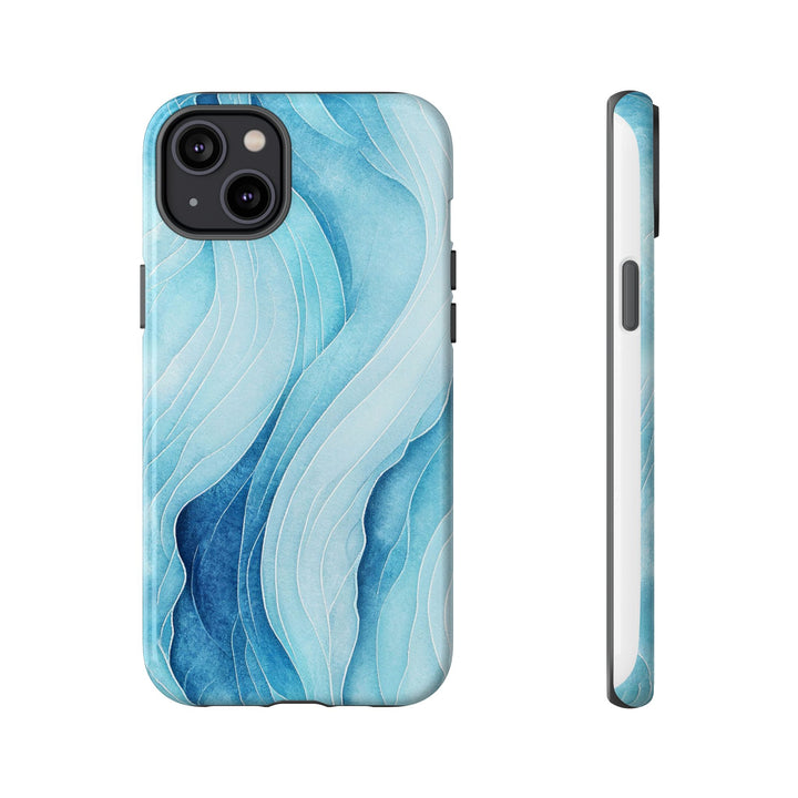 Abstract Waves Phone Case, Artistic Phone Cover, Ocean Vibe Case, Gift for Tech Lovers, Unique Mobile Accessories - bzbuzzbee