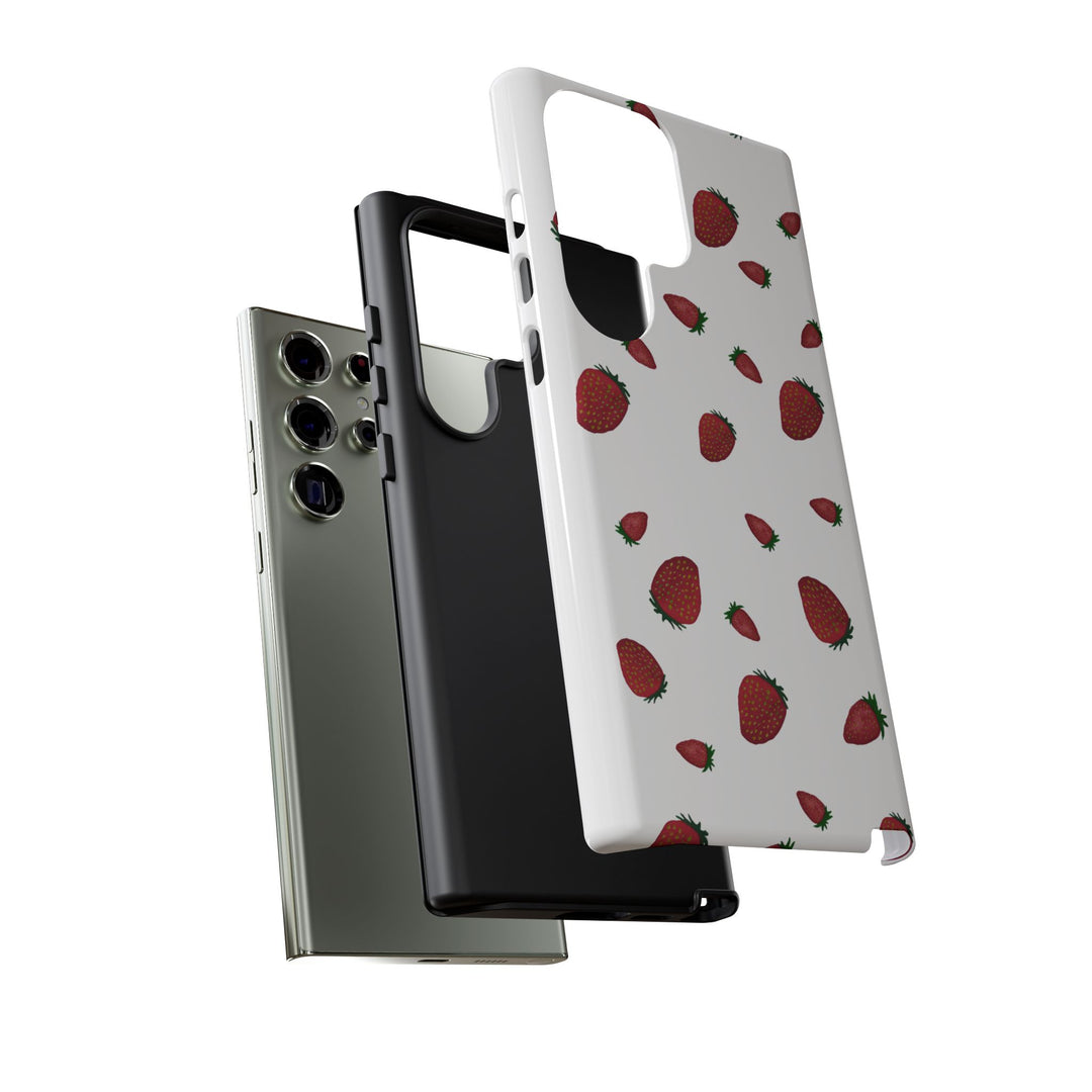 Strawberry Phone Case - Tough Cases, Cute Phone Cover, Berry Aesthetic, Gifts for Fruit Lovers, Summer Accessories - bzbuzzbee