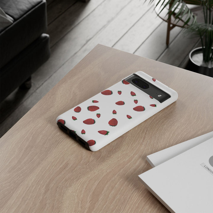 Strawberry Phone Case - Tough Cases, Cute Phone Cover, Berry Aesthetic, Gifts for Fruit Lovers, Summer Accessories - bzbuzzbee