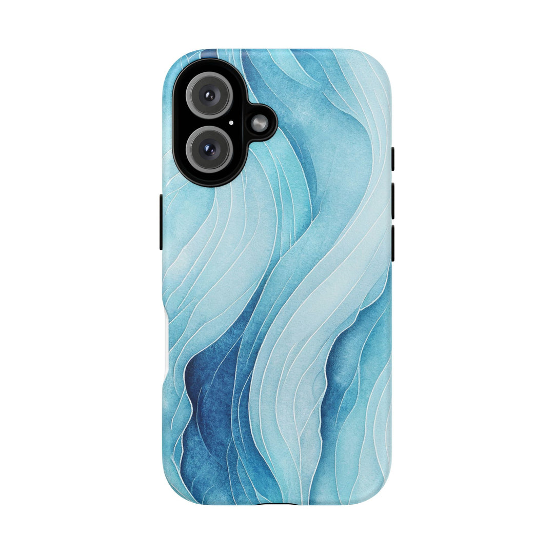 Abstract Waves Phone Case, Artistic Phone Cover, Ocean Vibe Case, Gift for Tech Lovers, Unique Mobile Accessories - bzbuzzbee