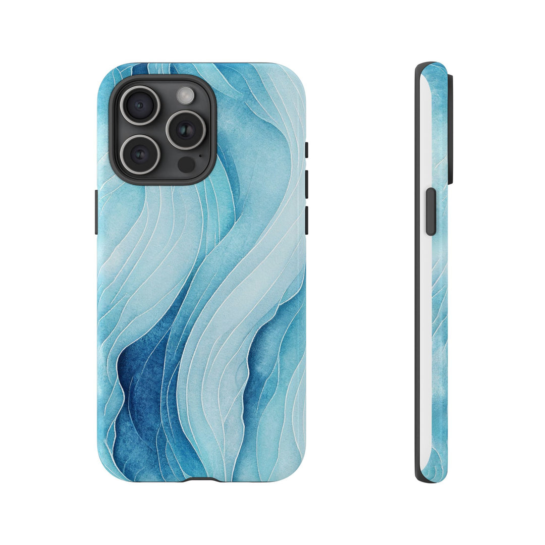 Abstract Waves Phone Case, Artistic Phone Cover, Ocean Vibe Case, Gift for Tech Lovers, Unique Mobile Accessories - bzbuzzbee