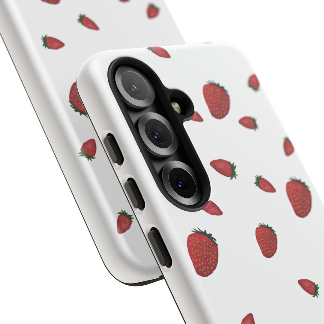 Strawberry Phone Case - Tough Cases, Cute Phone Cover, Berry Aesthetic, Gifts for Fruit Lovers, Summer Accessories - bzbuzzbee