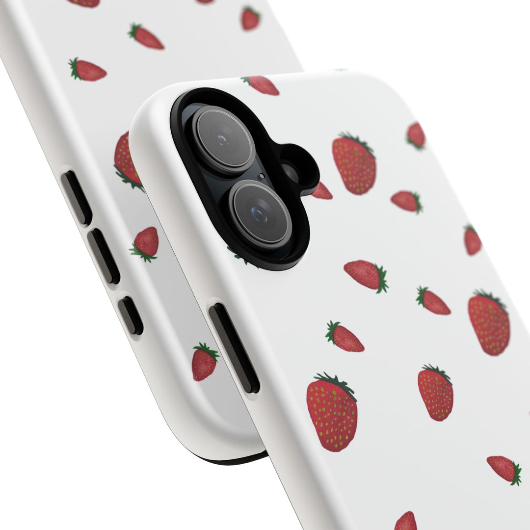 Strawberry Phone Case - Tough Cases, Cute Phone Cover, Berry Aesthetic, Gifts for Fruit Lovers, Summer Accessories - bzbuzzbee