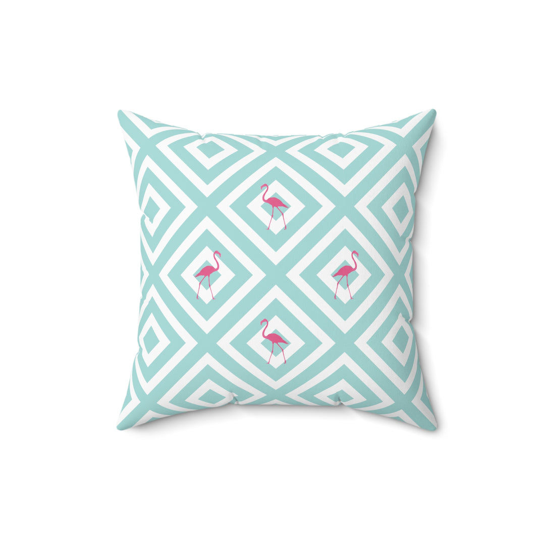 Flamingo Geometric Pillow - bzbuzzbee