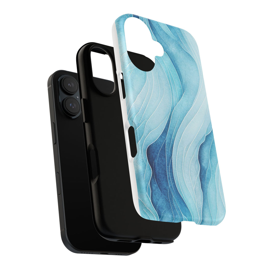 Abstract Waves Phone Case, Artistic Phone Cover, Ocean Vibe Case, Gift for Tech Lovers, Unique Mobile Accessories - bzbuzzbee