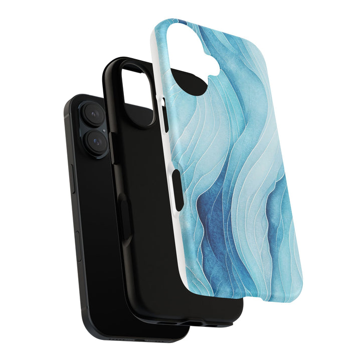 Abstract Waves Phone Case, Artistic Phone Cover, Ocean Vibe Case, Gift for Tech Lovers, Unique Mobile Accessories - bzbuzzbee