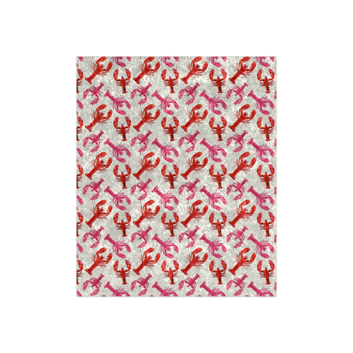 Lobster Print Velvet Blanket - bzbuzzbee