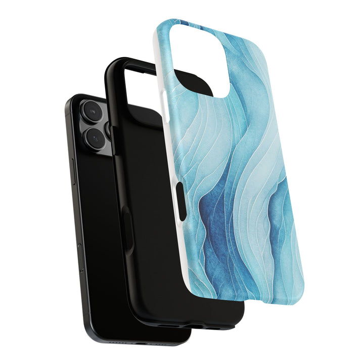 Abstract Waves Phone Case, Artistic Phone Cover, Ocean Vibe Case, Gift for Tech Lovers, Unique Mobile Accessories - bzbuzzbee