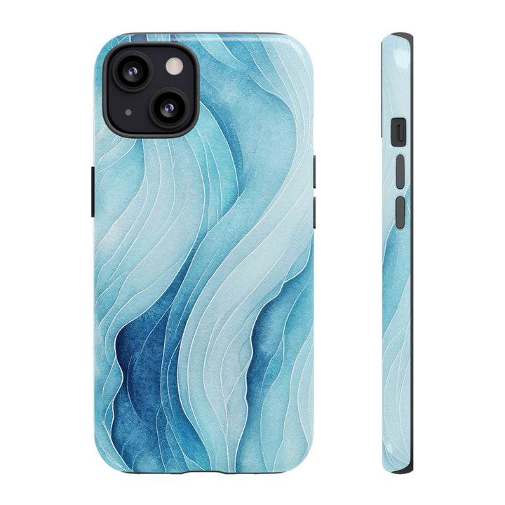 Abstract Waves Phone Case, Artistic Phone Cover, Ocean Vibe Case, Gift for Tech Lovers, Unique Mobile Accessories - bzbuzzbee