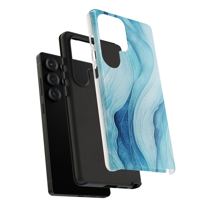 Abstract Waves Phone Case, Artistic Phone Cover, Ocean Vibe Case, Gift for Tech Lovers, Unique Mobile Accessories - bzbuzzbee