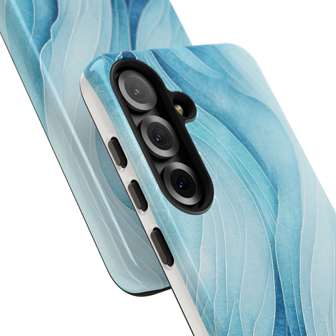 Abstract Waves Phone Case, Artistic Phone Cover, Ocean Vibe Case, Gift for Tech Lovers, Unique Mobile Accessories - bzbuzzbee