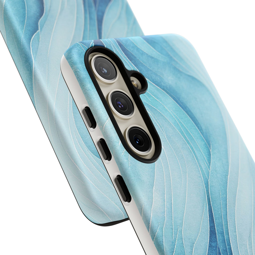 Abstract Waves Phone Case, Artistic Phone Cover, Ocean Vibe Case, Gift for Tech Lovers, Unique Mobile Accessories - bzbuzzbee