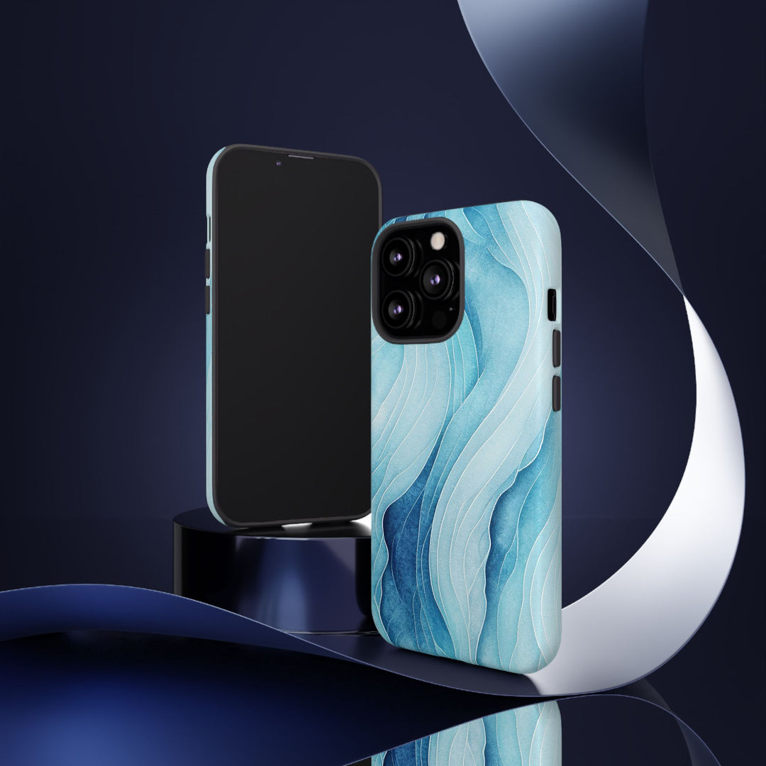 Abstract Waves Phone Case, Artistic Phone Cover, Ocean Vibe Case, Gift for Tech Lovers, Unique Mobile Accessories - bzbuzzbee