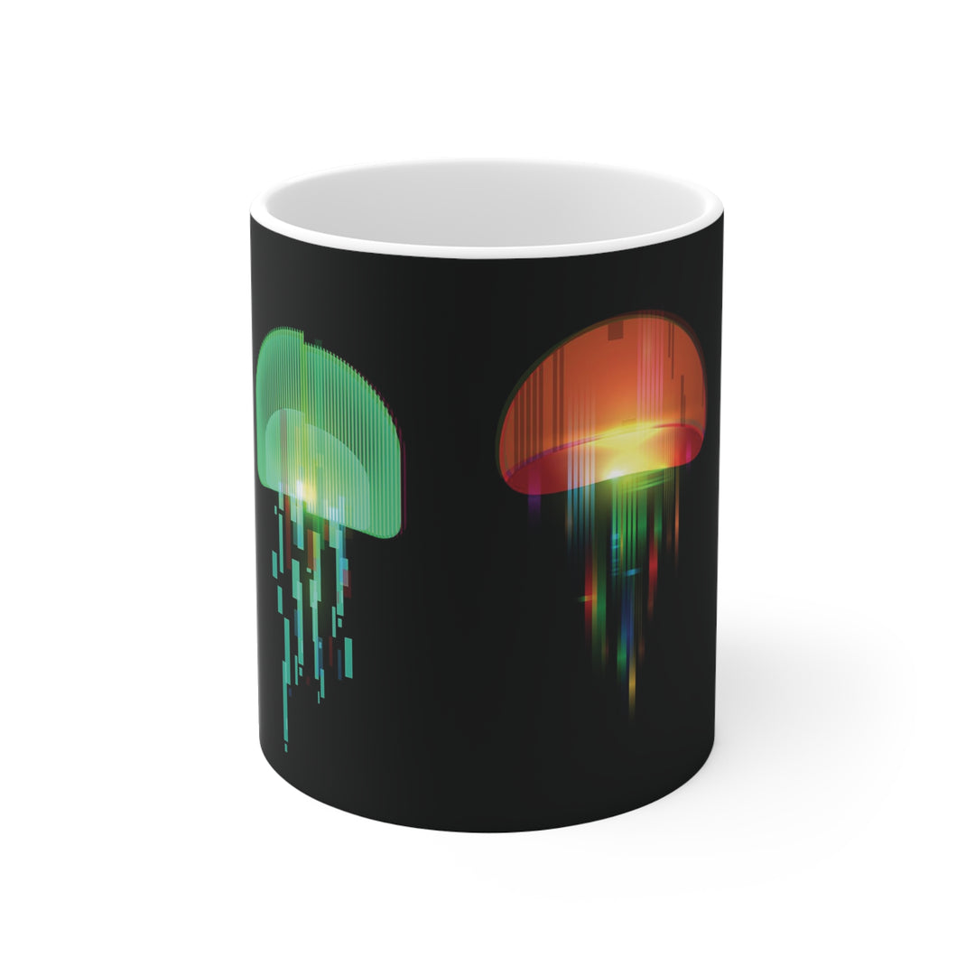 Digital Jellyfish Mug - bzbuzzbee