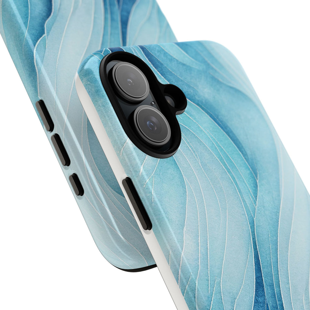 Abstract Waves Phone Case, Artistic Phone Cover, Ocean Vibe Case, Gift for Tech Lovers, Unique Mobile Accessories - bzbuzzbee