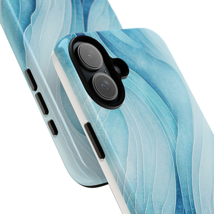 Abstract Waves Phone Case, Artistic Phone Cover, Ocean Vibe Case, Gift for Tech Lovers, Unique Mobile Accessories - bzbuzzbee