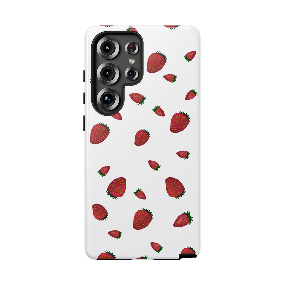 Strawberry Phone Case - Tough Cases, Cute Phone Cover, Berry Aesthetic, Gifts for Fruit Lovers, Summer Accessories - bzbuzzbee