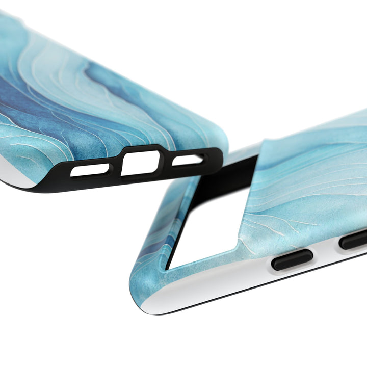 Abstract Waves Phone Case, Artistic Phone Cover, Ocean Vibe Case, Gift for Tech Lovers, Unique Mobile Accessories - bzbuzzbee