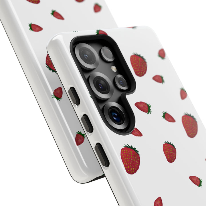 Strawberry Phone Case - Tough Cases, Cute Phone Cover, Berry Aesthetic, Gifts for Fruit Lovers, Summer Accessories - bzbuzzbee