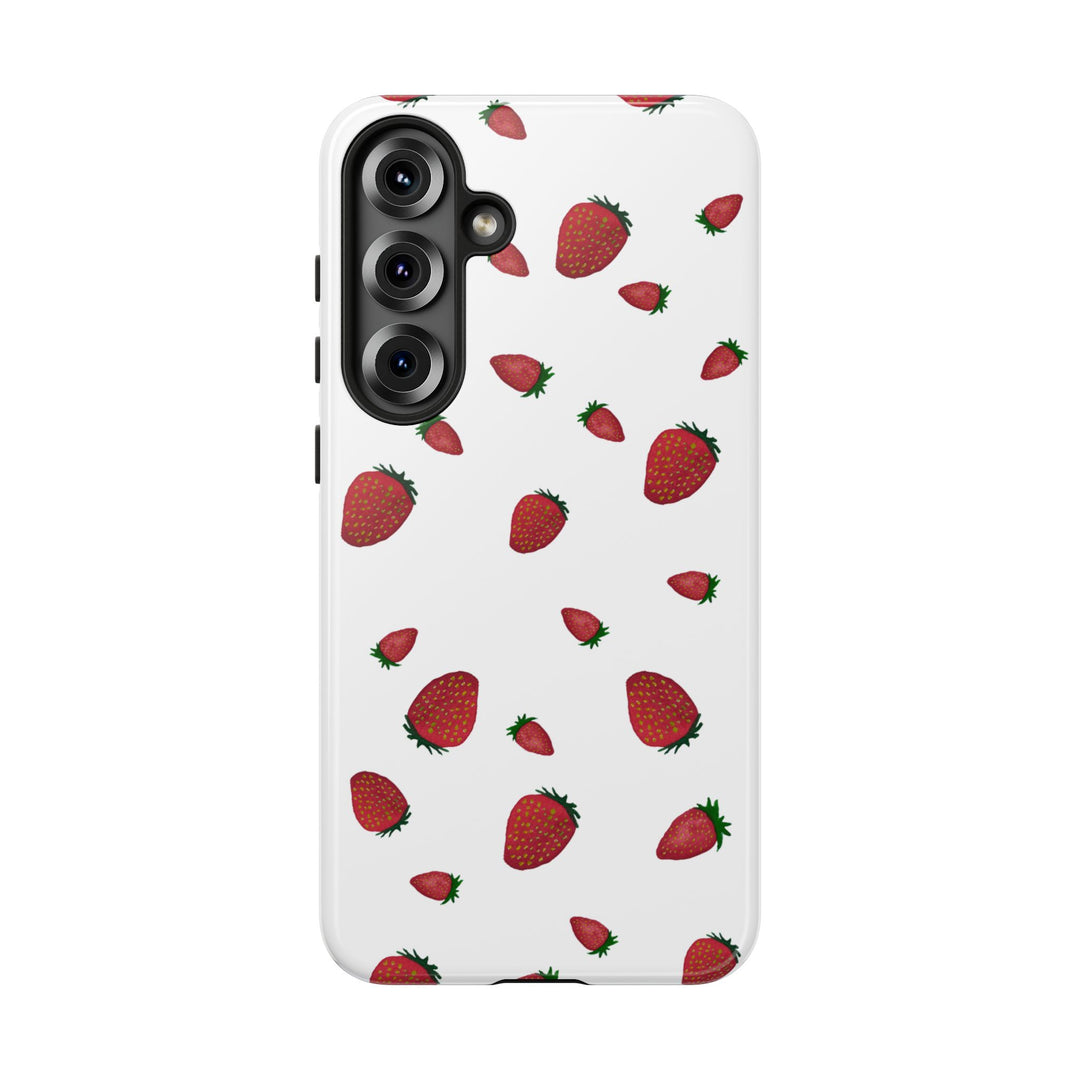 Strawberry Phone Case - Tough Cases, Cute Phone Cover, Berry Aesthetic, Gifts for Fruit Lovers, Summer Accessories - bzbuzzbee