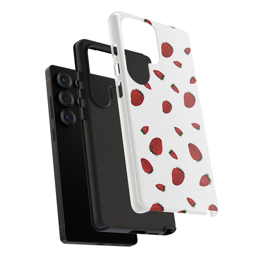 Strawberry Phone Case - Tough Cases, Cute Phone Cover, Berry Aesthetic, Gifts for Fruit Lovers, Summer Accessories - bzbuzzbee