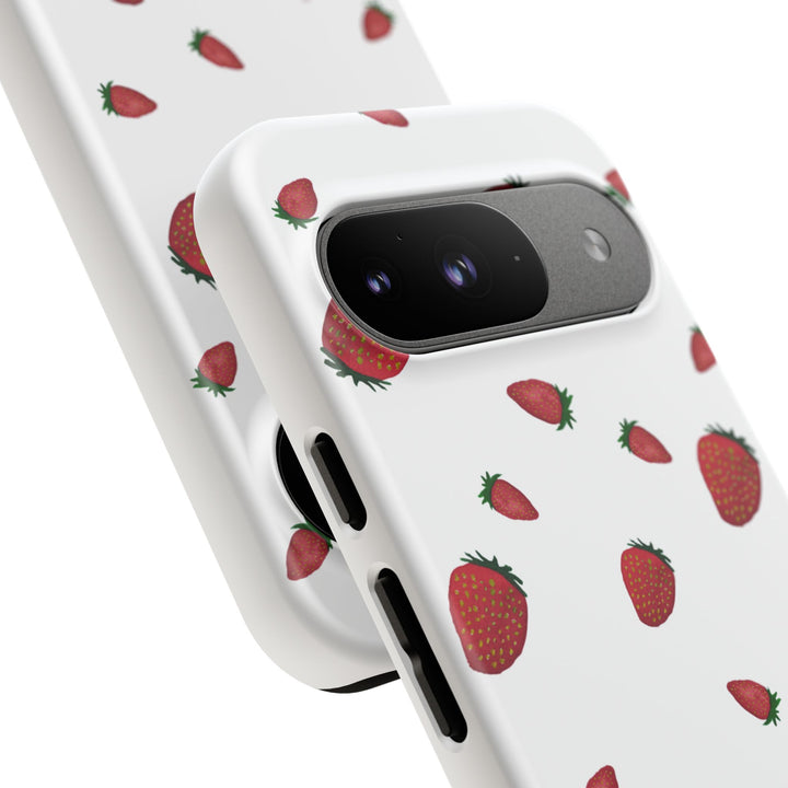Strawberry Phone Case - Tough Cases, Cute Phone Cover, Berry Aesthetic, Gifts for Fruit Lovers, Summer Accessories - bzbuzzbee