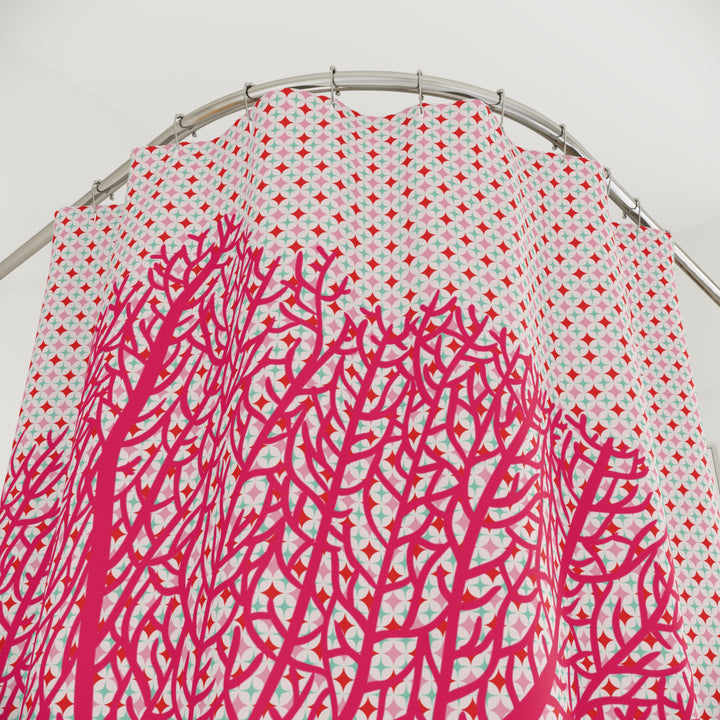 Magenta Coral  Shower Curtains - bzbuzzbee