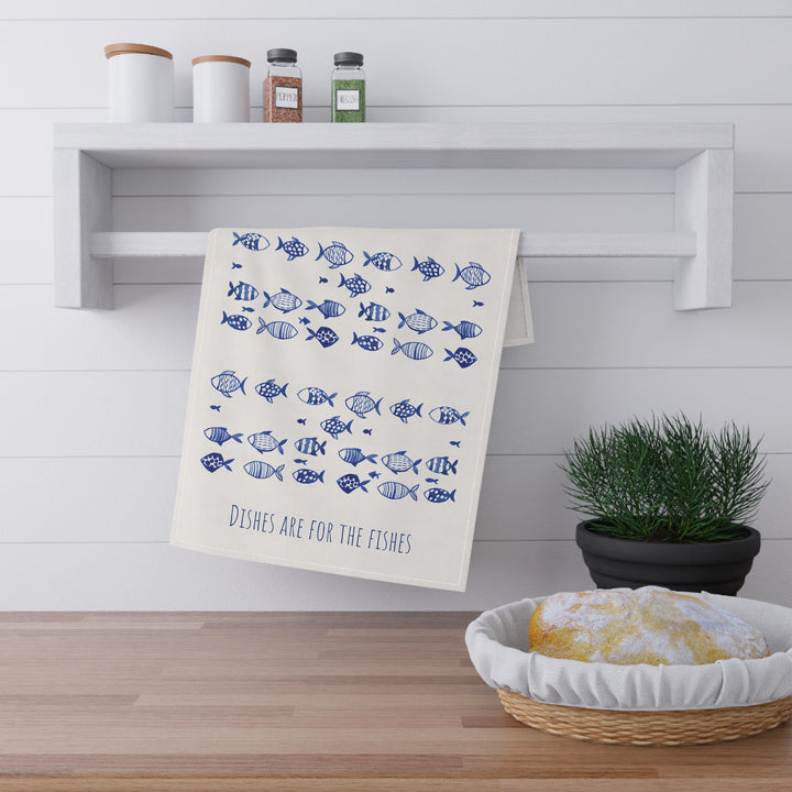 Dishes Are For the Fishes Kitchen Towel - bzbuzzbee