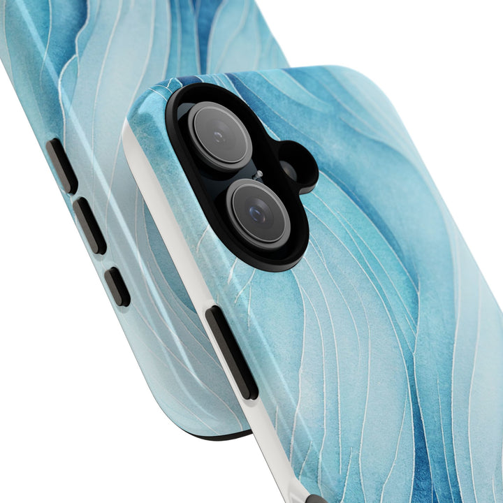 Abstract Waves Phone Case, Artistic Phone Cover, Ocean Vibe Case, Gift for Tech Lovers, Unique Mobile Accessories - bzbuzzbee