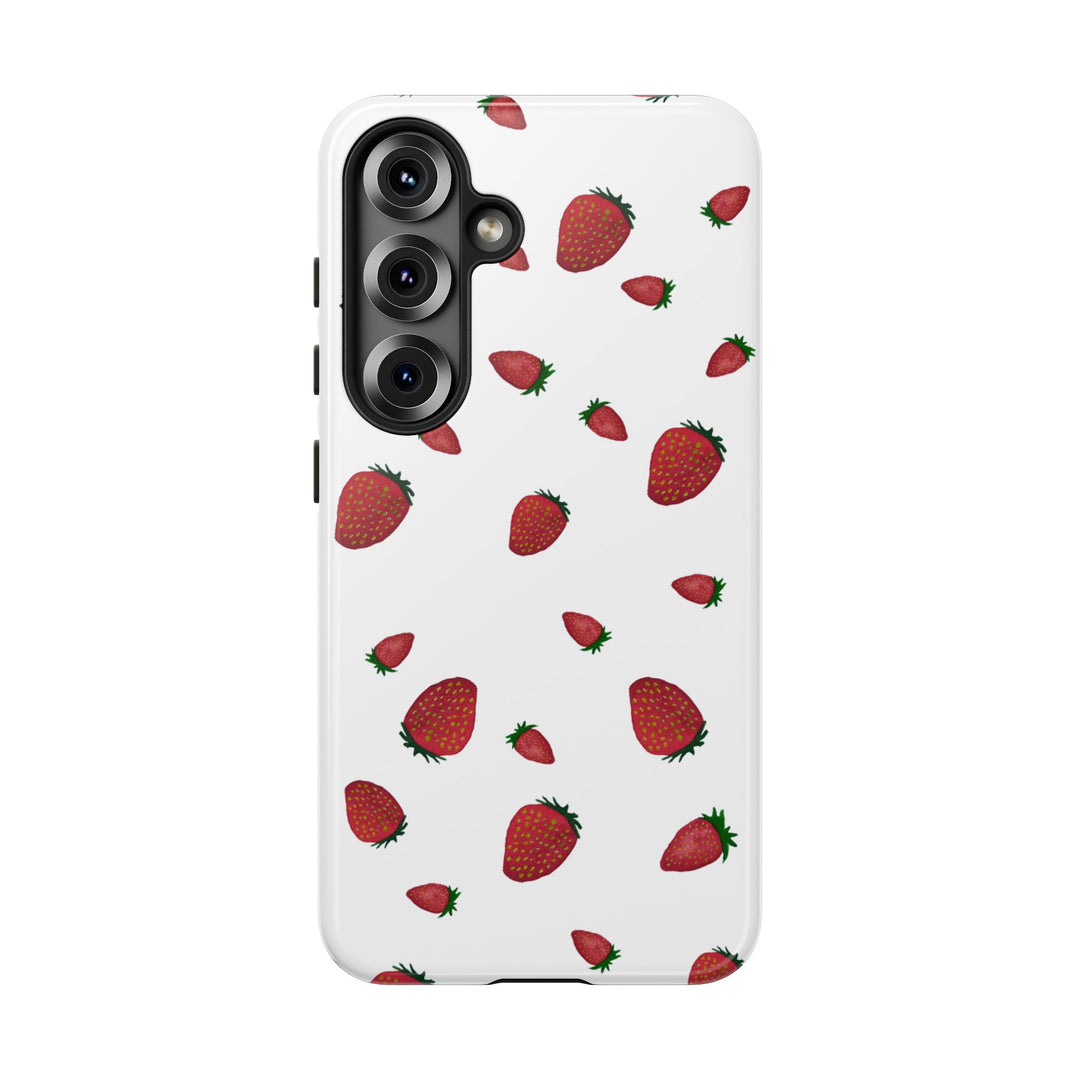 Strawberry Phone Case - Tough Cases, Cute Phone Cover, Berry Aesthetic, Gifts for Fruit Lovers, Summer Accessories - bzbuzzbee