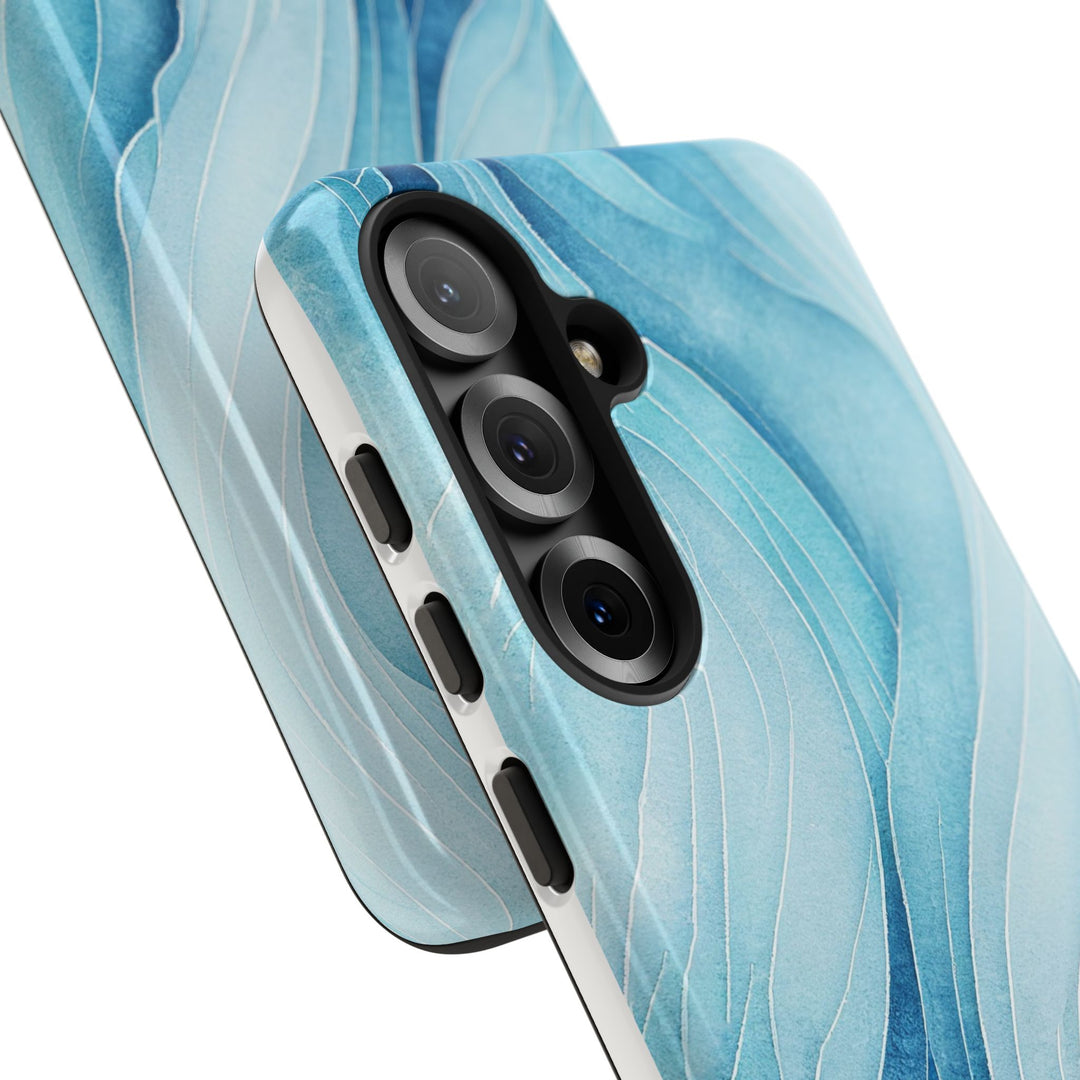 Abstract Waves Phone Case, Artistic Phone Cover, Ocean Vibe Case, Gift for Tech Lovers, Unique Mobile Accessories - bzbuzzbee