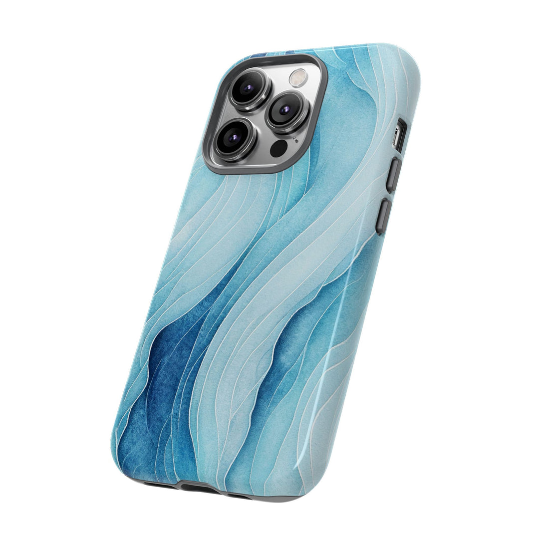 Abstract Waves Phone Case, Artistic Phone Cover, Ocean Vibe Case, Gift for Tech Lovers, Unique Mobile Accessories - bzbuzzbee