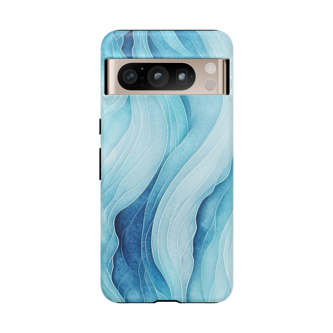 Abstract Waves Phone Case, Artistic Phone Cover, Ocean Vibe Case, Gift for Tech Lovers, Unique Mobile Accessories - bzbuzzbee