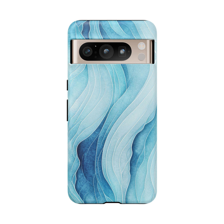 Abstract Waves Phone Case, Artistic Phone Cover, Ocean Vibe Case, Gift for Tech Lovers, Unique Mobile Accessories - bzbuzzbee