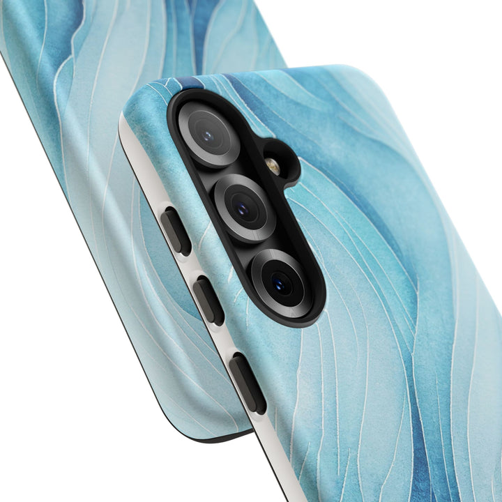 Abstract Waves Phone Case, Artistic Phone Cover, Ocean Vibe Case, Gift for Tech Lovers, Unique Mobile Accessories - bzbuzzbee