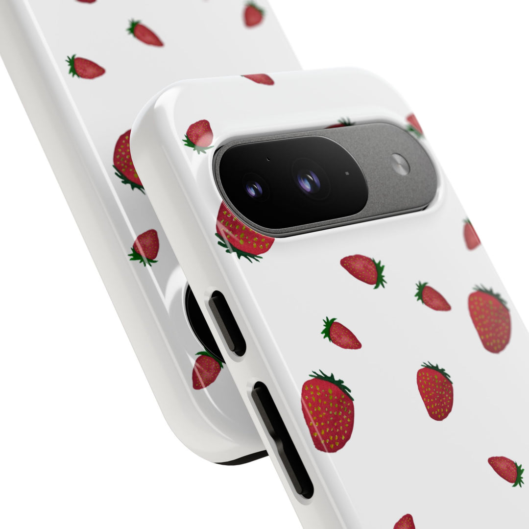 Strawberry Phone Case - Tough Cases, Cute Phone Cover, Berry Aesthetic, Gifts for Fruit Lovers, Summer Accessories - bzbuzzbee