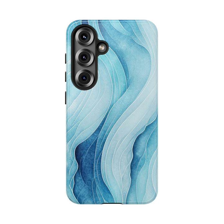 Abstract Waves Phone Case, Artistic Phone Cover, Ocean Vibe Case, Gift for Tech Lovers, Unique Mobile Accessories - bzbuzzbee