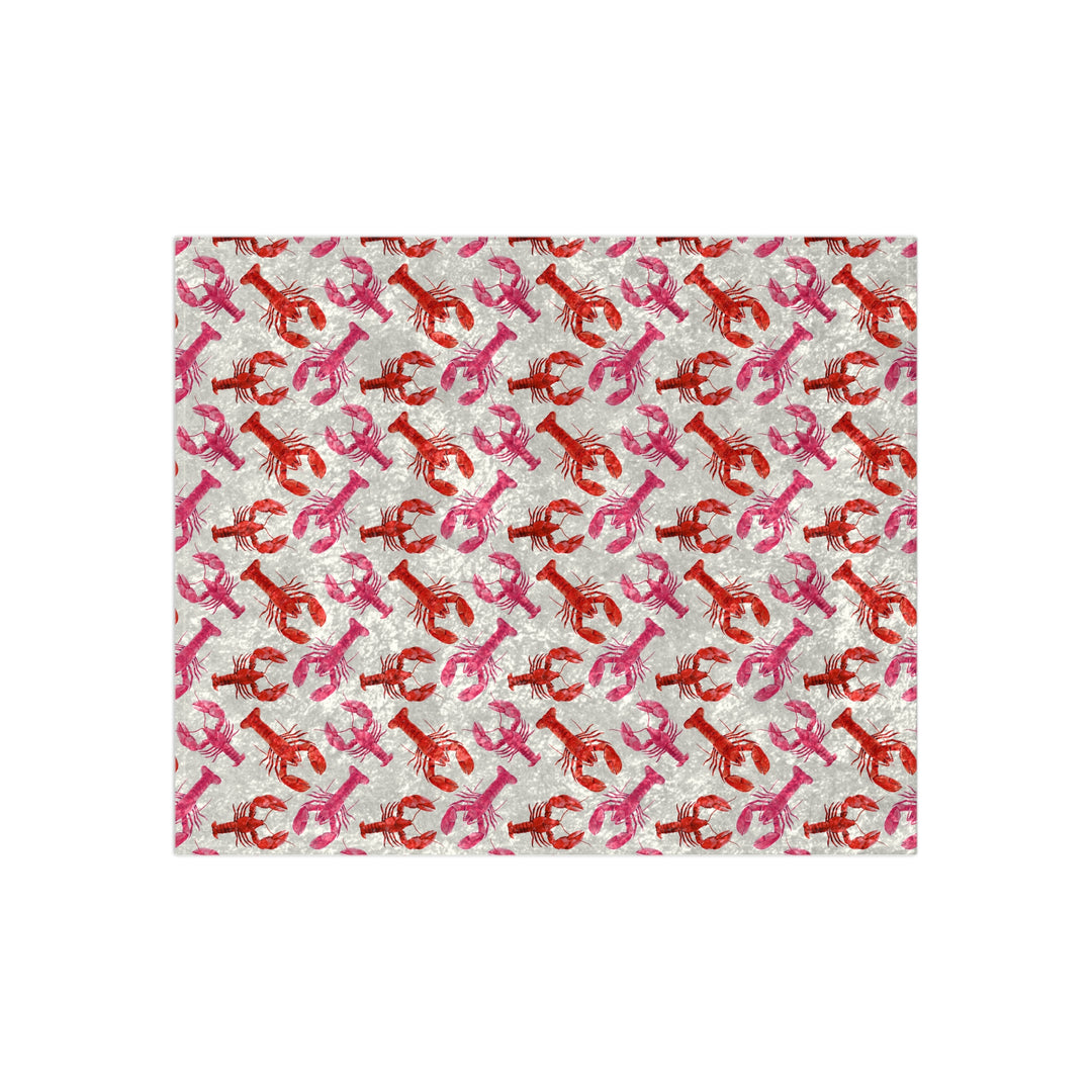 Lobster Print Velvet Blanket - bzbuzzbee