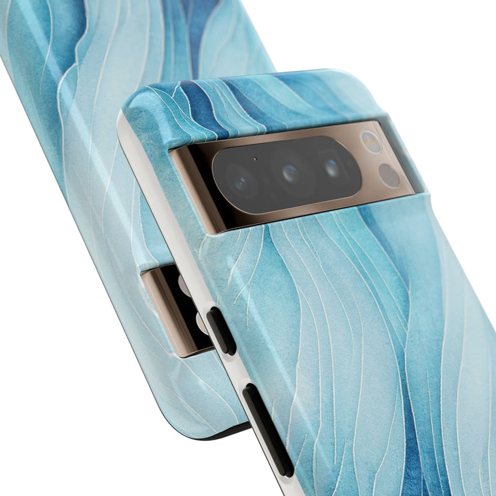 Abstract Waves Phone Case, Artistic Phone Cover, Ocean Vibe Case, Gift for Tech Lovers, Unique Mobile Accessories - bzbuzzbee