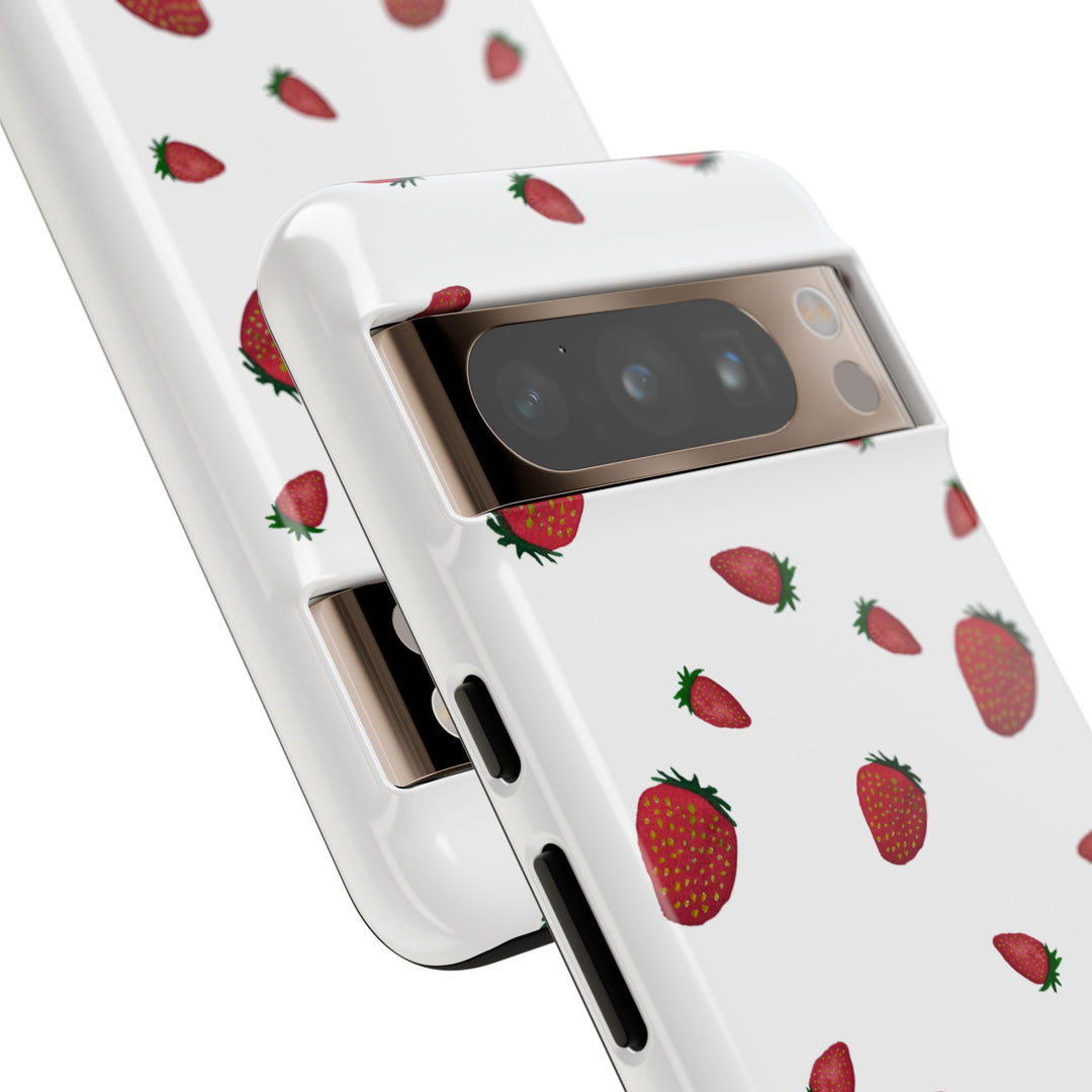 Strawberry Phone Case - Tough Cases, Cute Phone Cover, Berry Aesthetic, Gifts for Fruit Lovers, Summer Accessories - bzbuzzbee