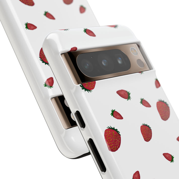 Strawberry Phone Case - Tough Cases, Cute Phone Cover, Berry Aesthetic, Gifts for Fruit Lovers, Summer Accessories - bzbuzzbee