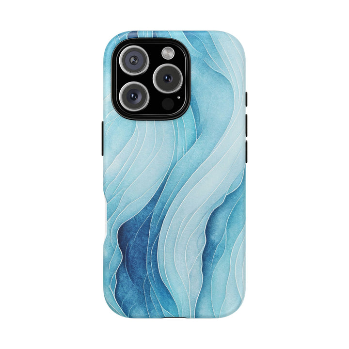 Abstract Waves Phone Case, Artistic Phone Cover, Ocean Vibe Case, Gift for Tech Lovers, Unique Mobile Accessories - bzbuzzbee