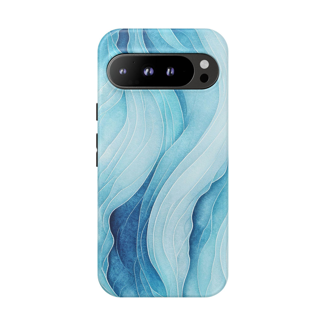 Abstract Waves Phone Case, Artistic Phone Cover, Ocean Vibe Case, Gift for Tech Lovers, Unique Mobile Accessories - bzbuzzbee