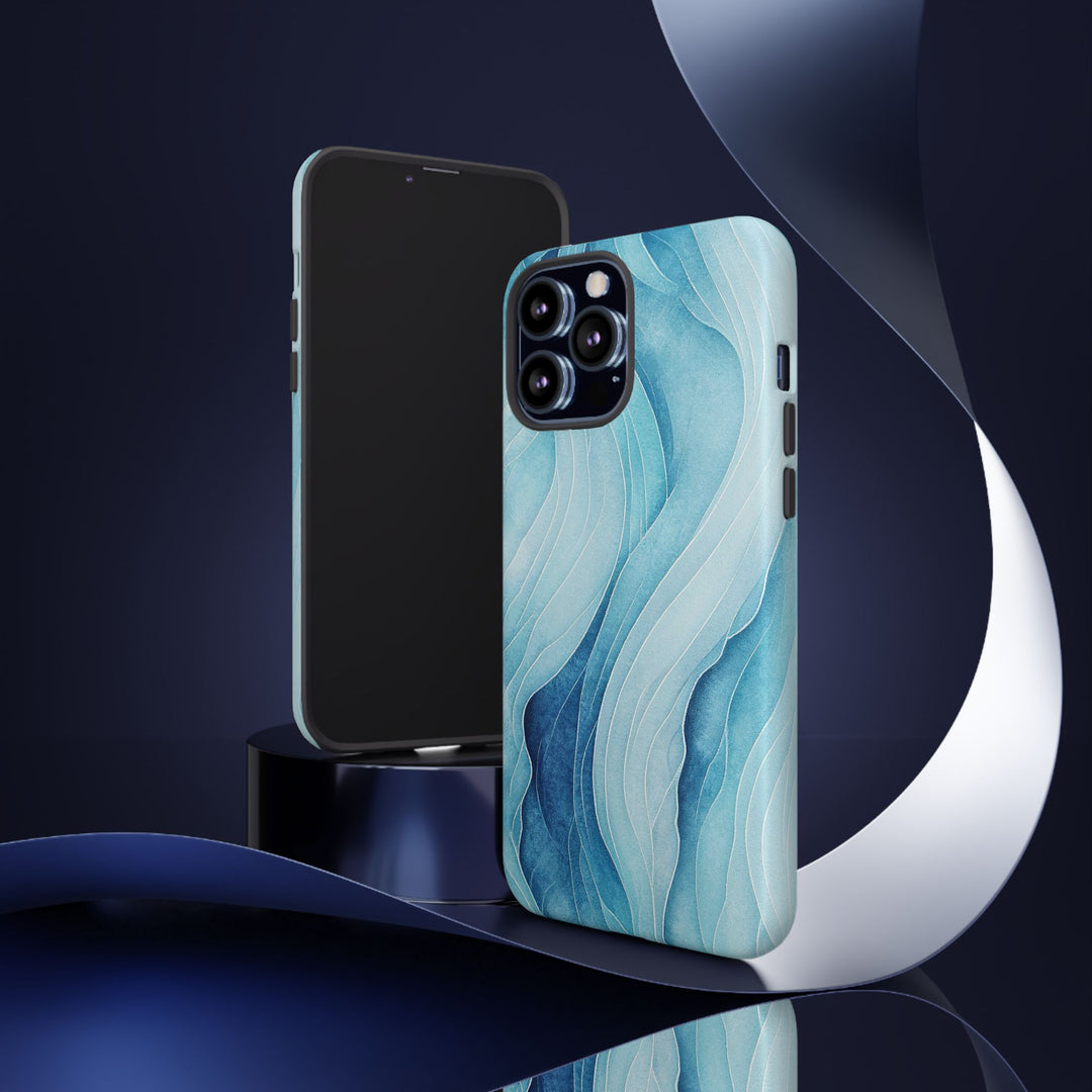 Abstract Waves Phone Case, Artistic Phone Cover, Ocean Vibe Case, Gift for Tech Lovers, Unique Mobile Accessories - bzbuzzbee