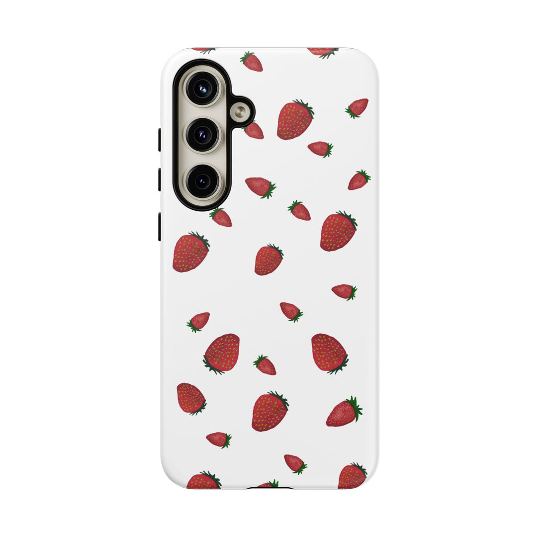 Strawberry Phone Case - Tough Cases, Cute Phone Cover, Berry Aesthetic, Gifts for Fruit Lovers, Summer Accessories - bzbuzzbee