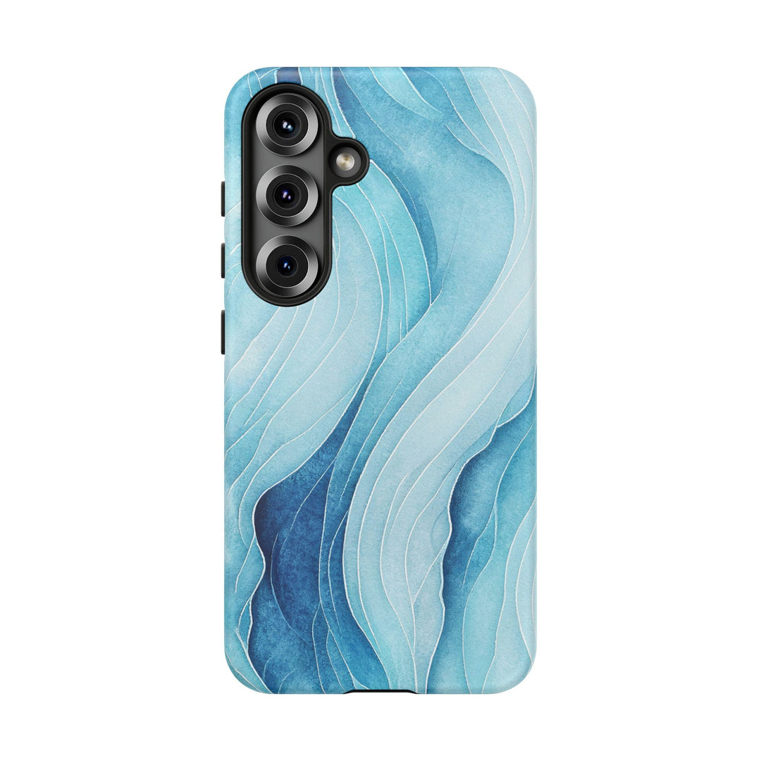 Abstract Waves Phone Case, Artistic Phone Cover, Ocean Vibe Case, Gift for Tech Lovers, Unique Mobile Accessories - bzbuzzbee