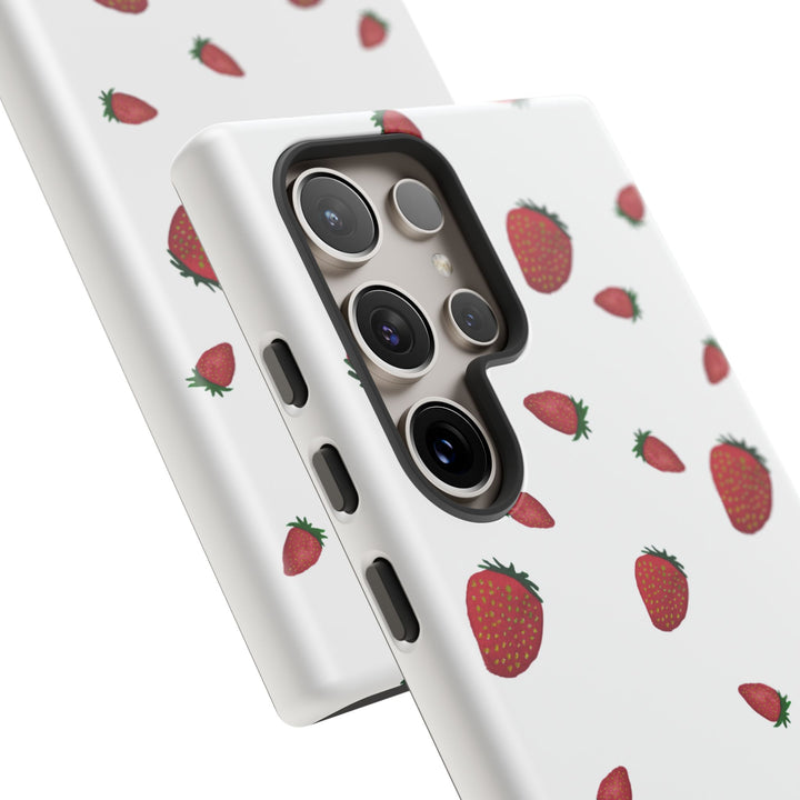 Strawberry Phone Case - Tough Cases, Cute Phone Cover, Berry Aesthetic, Gifts for Fruit Lovers, Summer Accessories - bzbuzzbee